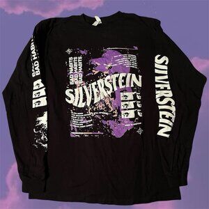 Silverstein Long Sleeve T-Shirt Men's L Emo Band Bad Habits 2020 Black